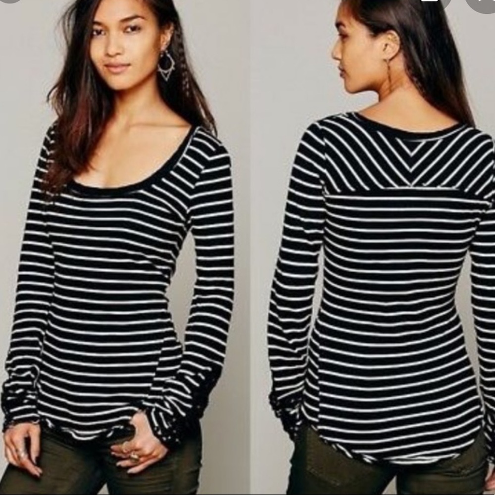 Free People Hard Candy Striped Top Small